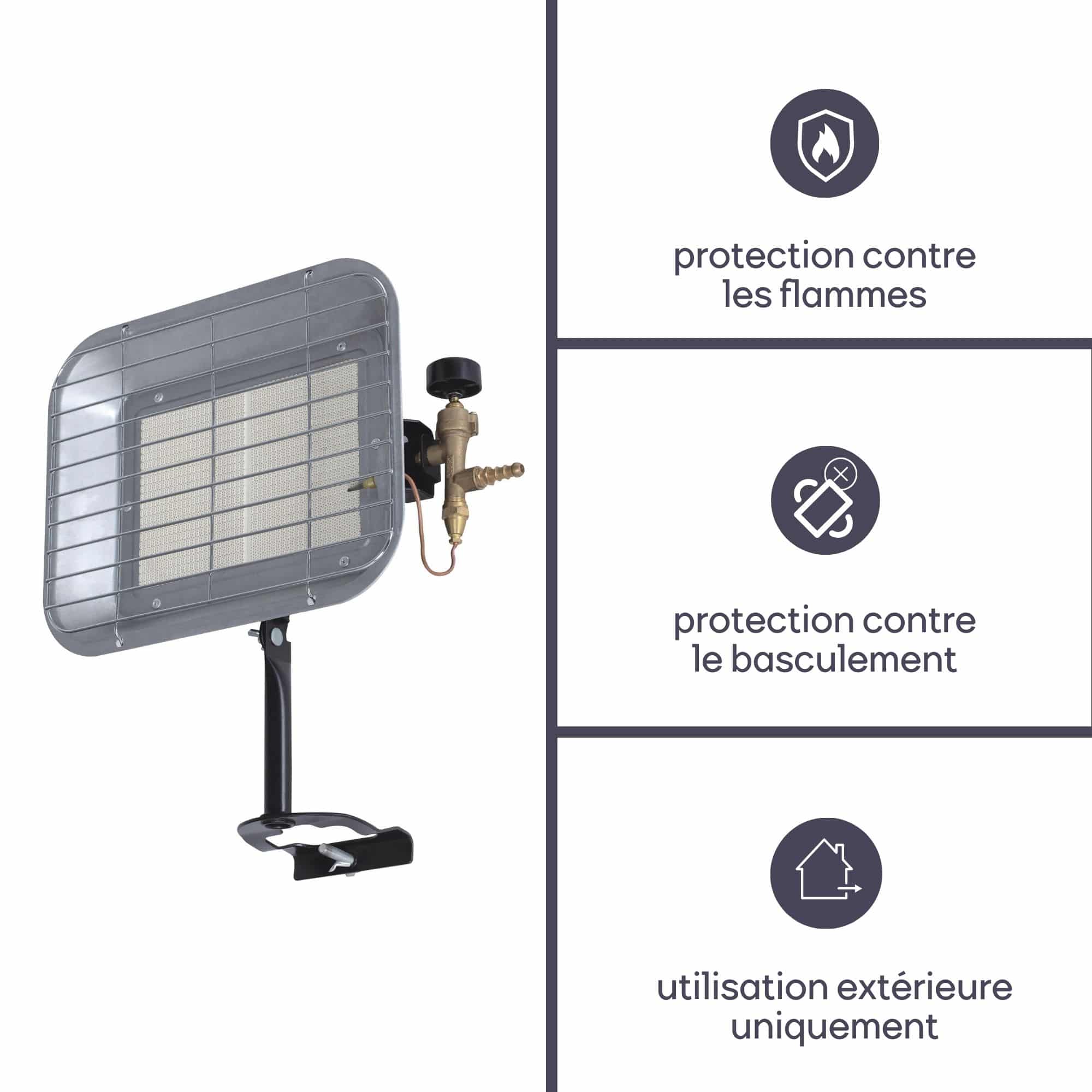 PEREL -FT5130 -Chauffage Radiant au Gaz -4500 W